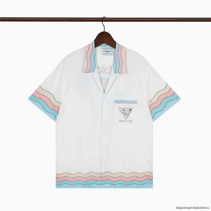 Casablanca stripe retro-style white shirt