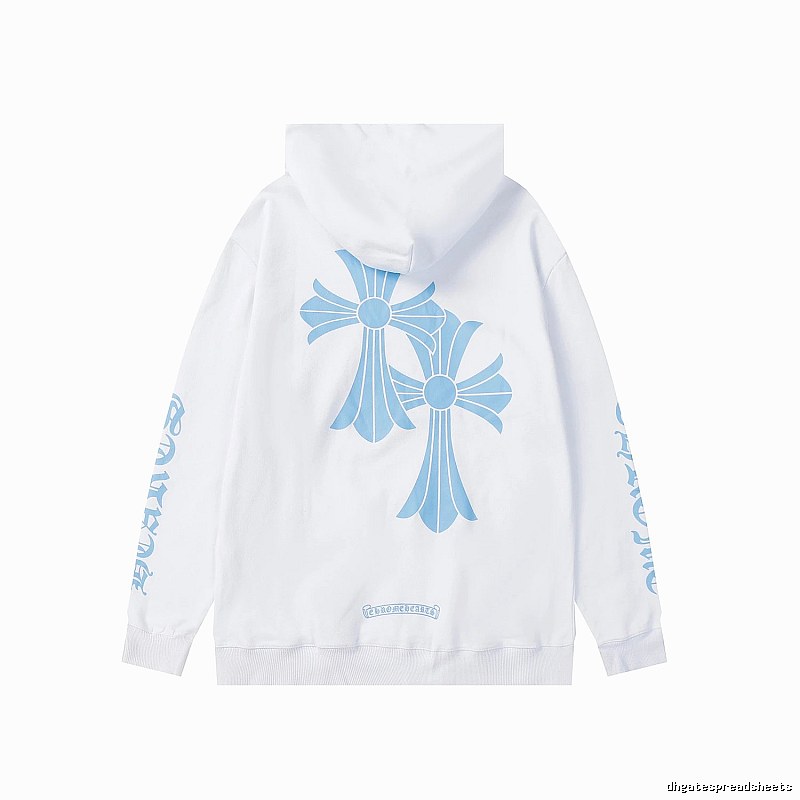 Chrome Hearts 2088-15 White Cross Graphic Hoodie Travel Styling