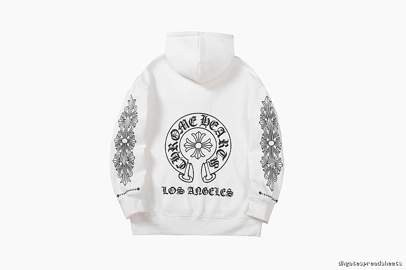 Chrome Hearts 2088-26 White Cross Graphic Hoodie Weekend Wear