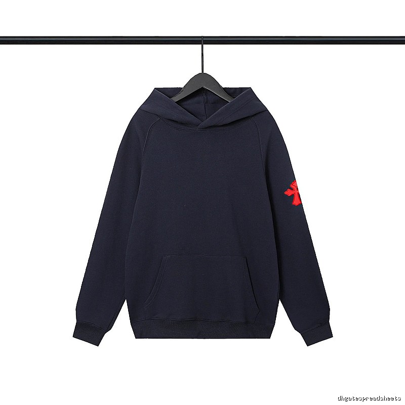 Chrome Hearts 2089-83 Navy Cross Graphic Hoodie Sport Casual