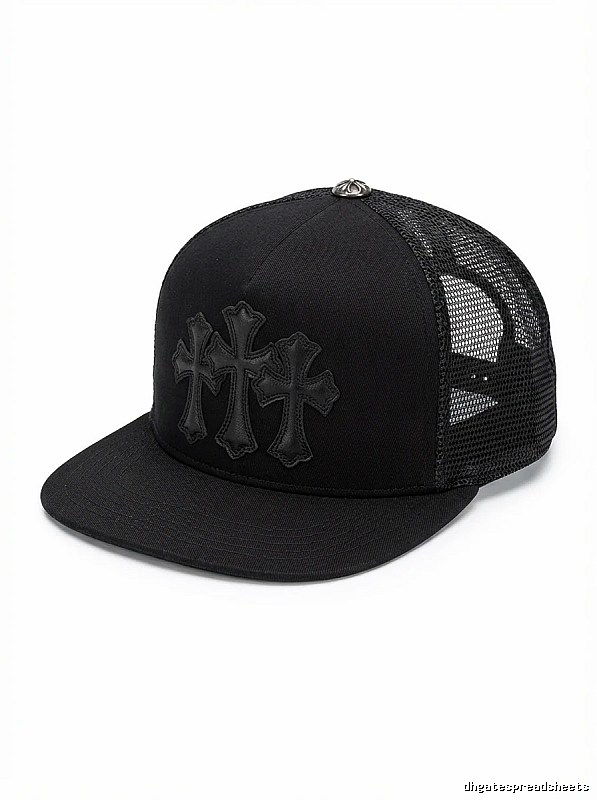 Chrome Hearts Black Trendy Baseball Cap