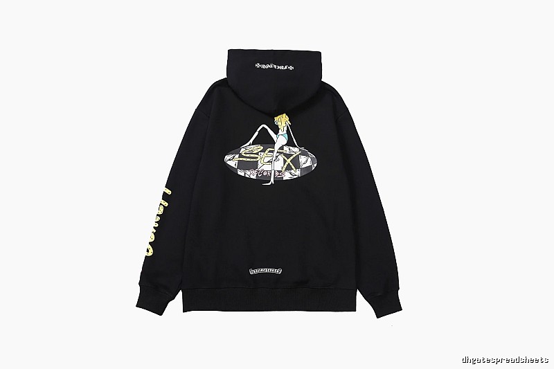 Chrome Hearts Classic Cross graphic hoodie Black Blue Cross with Travel-Friendly Style