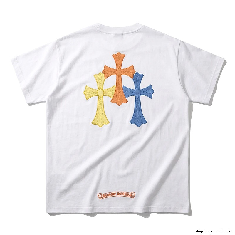 Chrome Hearts Colorful Cross White T-shirt