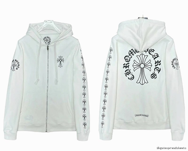 Chrome Hearts Cross Cool Style White Hoodie