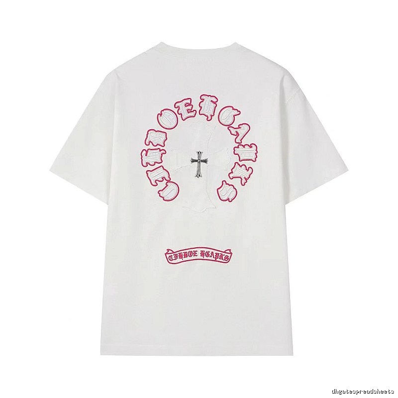 Chrome Hearts Cross Embroidered Street Style White T-Shirt