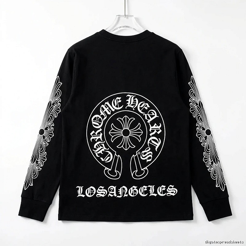 Chrome Hearts Cross Flower Dark Style Black Long Sleeve