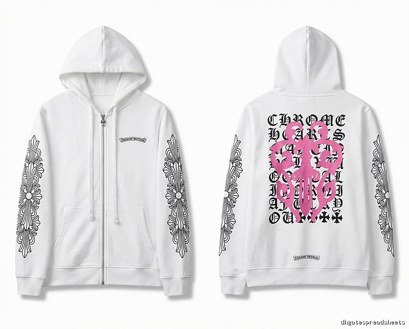 Chrome Hearts Cross Flower Trendy and Cool Style White Sweatshirt