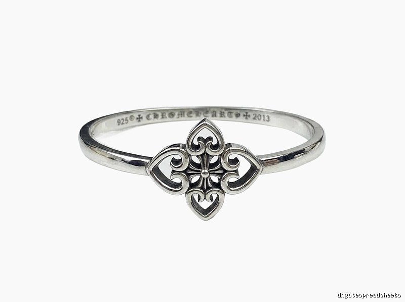 Chrome Hearts Cross Flower Vintage Silver Ring