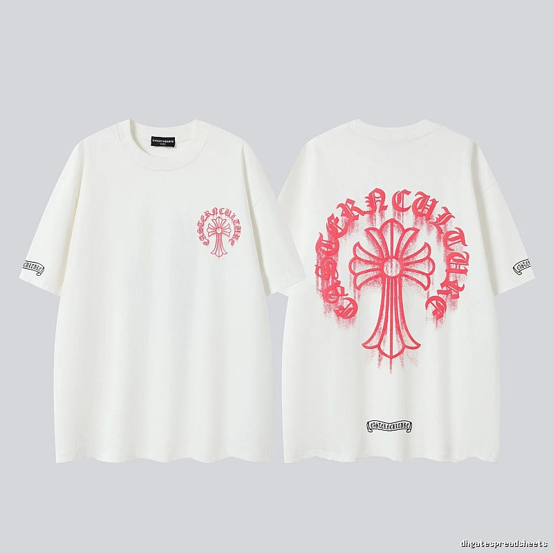 Chrome Hearts Cross Print Street Style Off-white T-Shirt