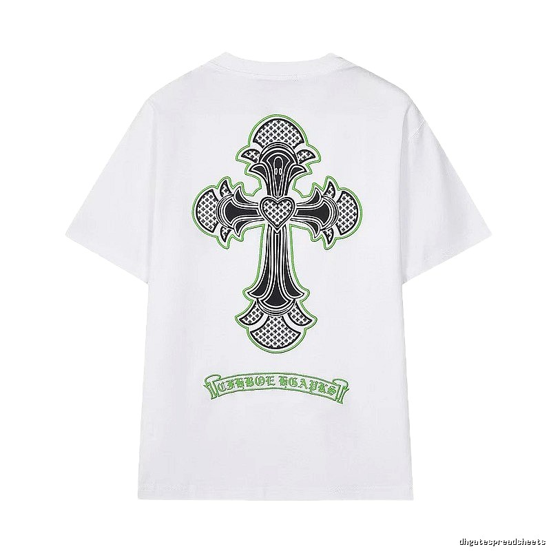 Chrome Hearts Cross Print Street Style White T-Shirt