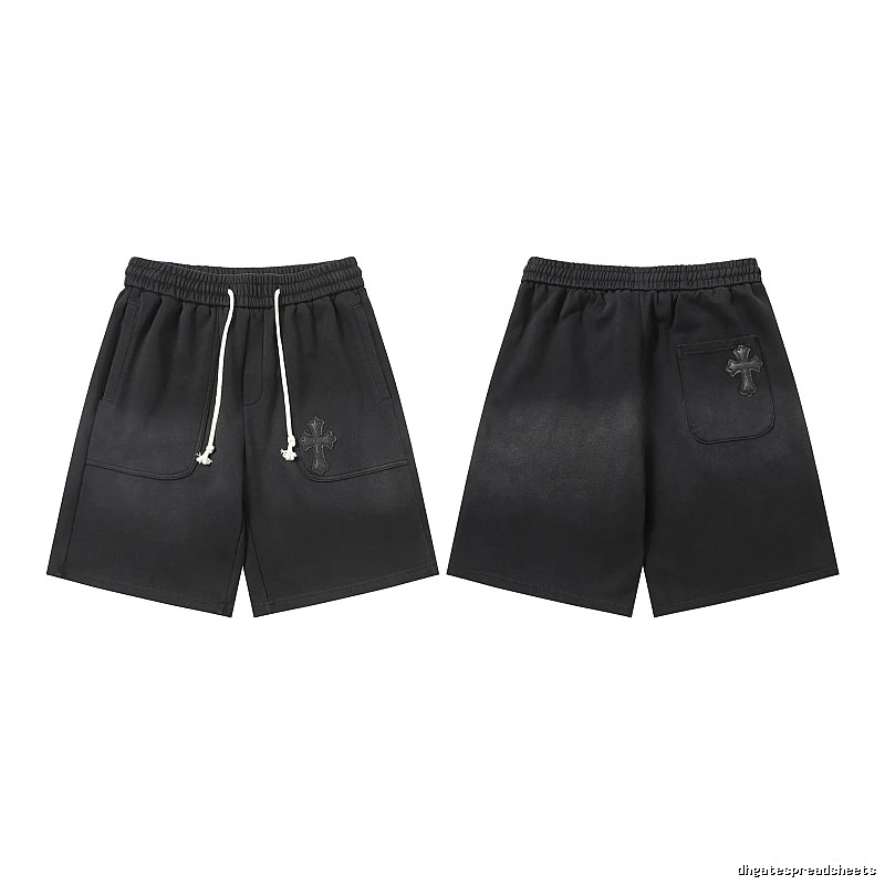 Chrome Hearts Cross Streetwear Brand Black Shorts