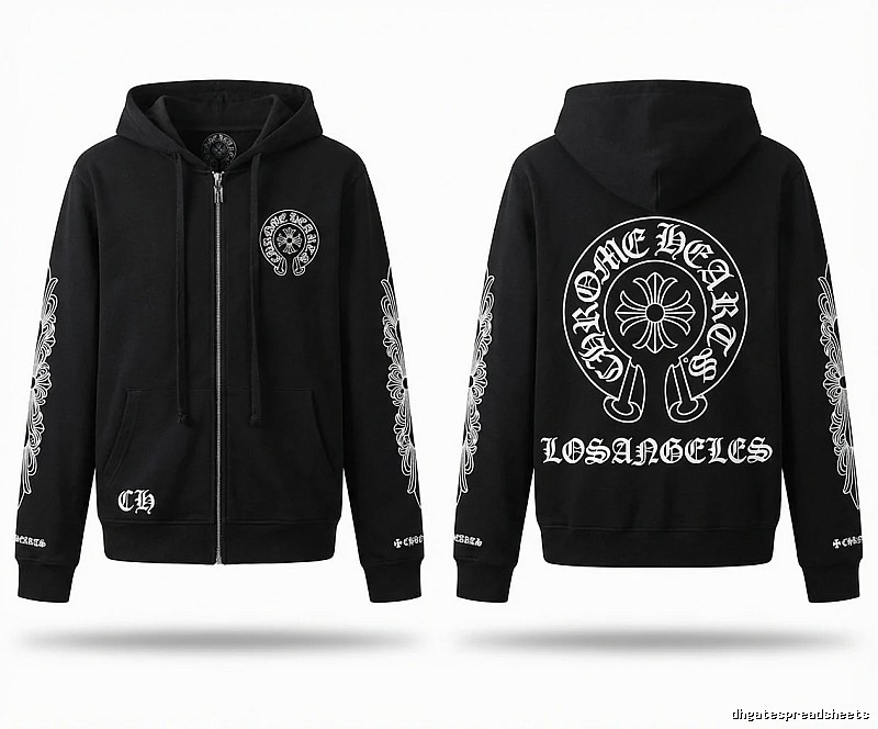 Chrome Hearts dark style black cardigan