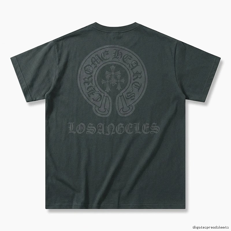 Chrome Hearts Gothic Style Dark Grey T-shirt
