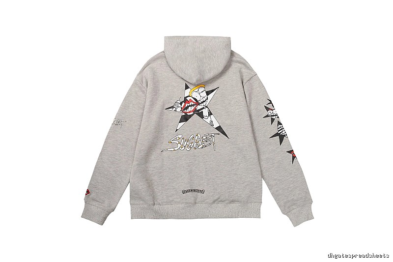 Chrome Hearts Patterned Cross graphic hoodie Black Blue Cross with Signature Styling