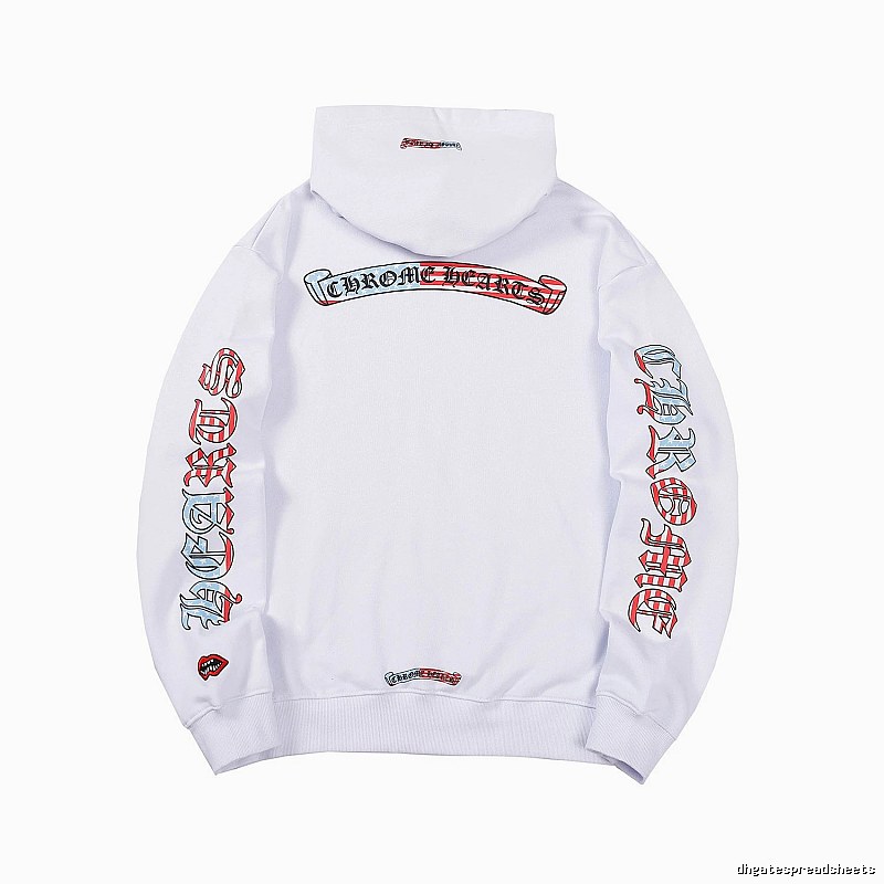 Chrome Hearts Premium Style Cross graphic hoodie Black Blue Cross for Resort Outfits
