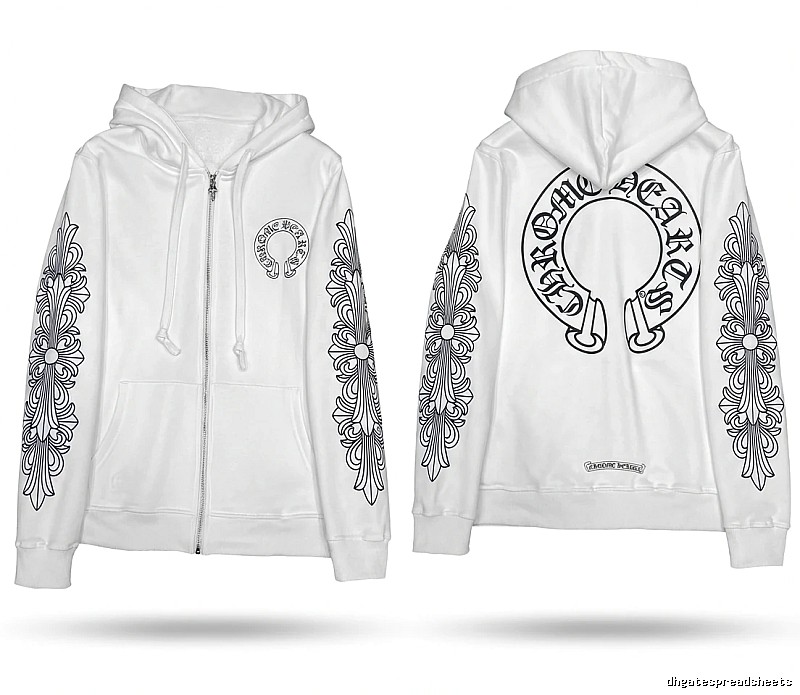 Chrome Hearts Printed Trendy and Cool Style White Hoodie