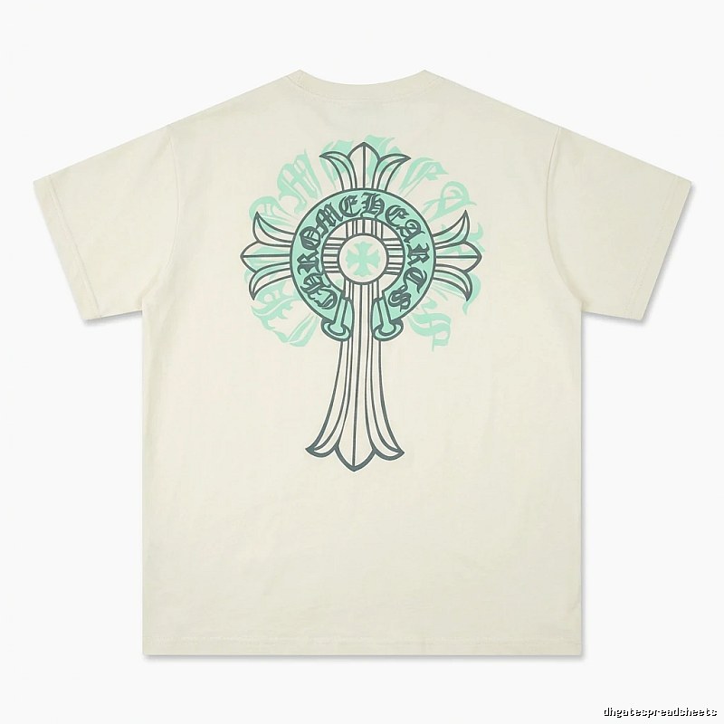 Chrome Hearts retro-style beige T-shirt