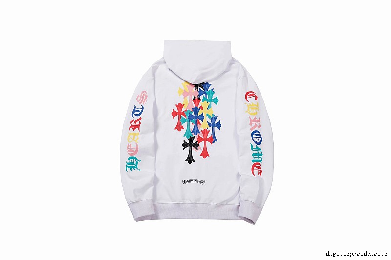 Chrome Hearts Streetwear Cross graphic hoodie Black Blue Cross with Logo Accent