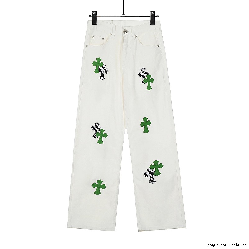 Chrome Hearts Travel Graphic jeans Light Denim Jeans with Modern Look