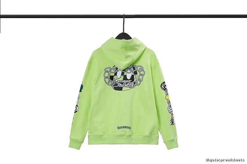 Chrome Hearts Urban Cross graphic hoodie Black Blue Cross with Casual Appeal