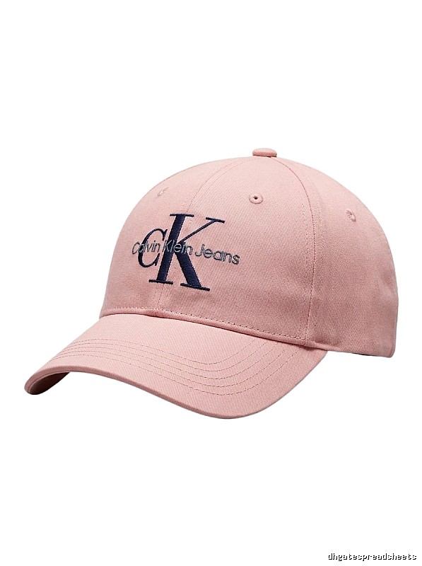 CK minimalist style pink baseball cap