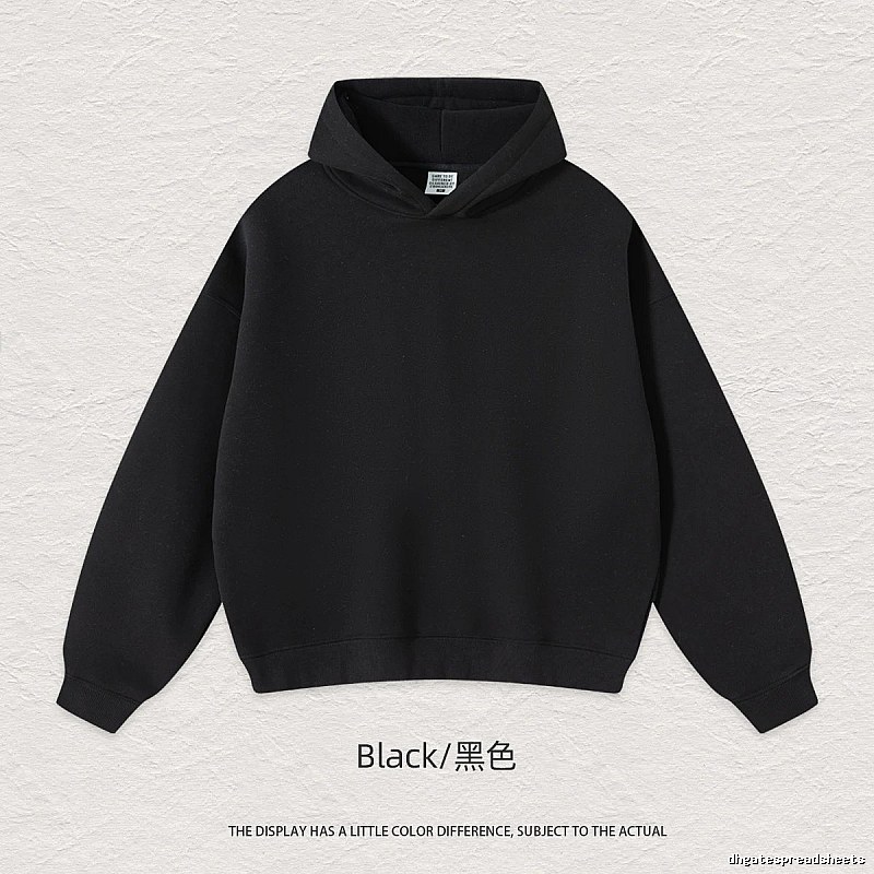 Classic Blank pullover hoodie Black Minimal A for Daily Styling