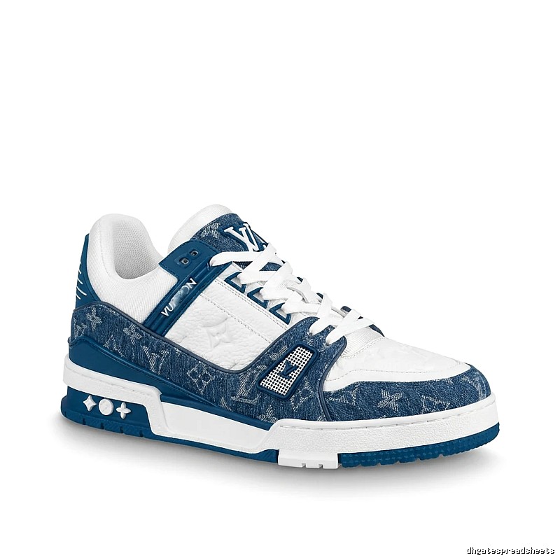 Classic blue and white sneakers of Louis Vuitton