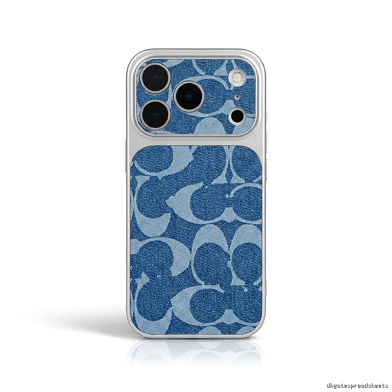 Coach denim-style blue iPhone case