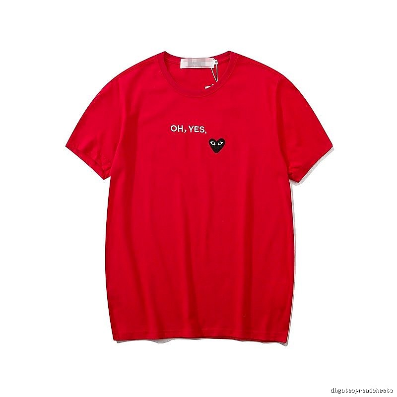 Comme des Garcons PLAY 2021-87 Red Style 2187 Heart Logo T-Shirt Clean Colorway