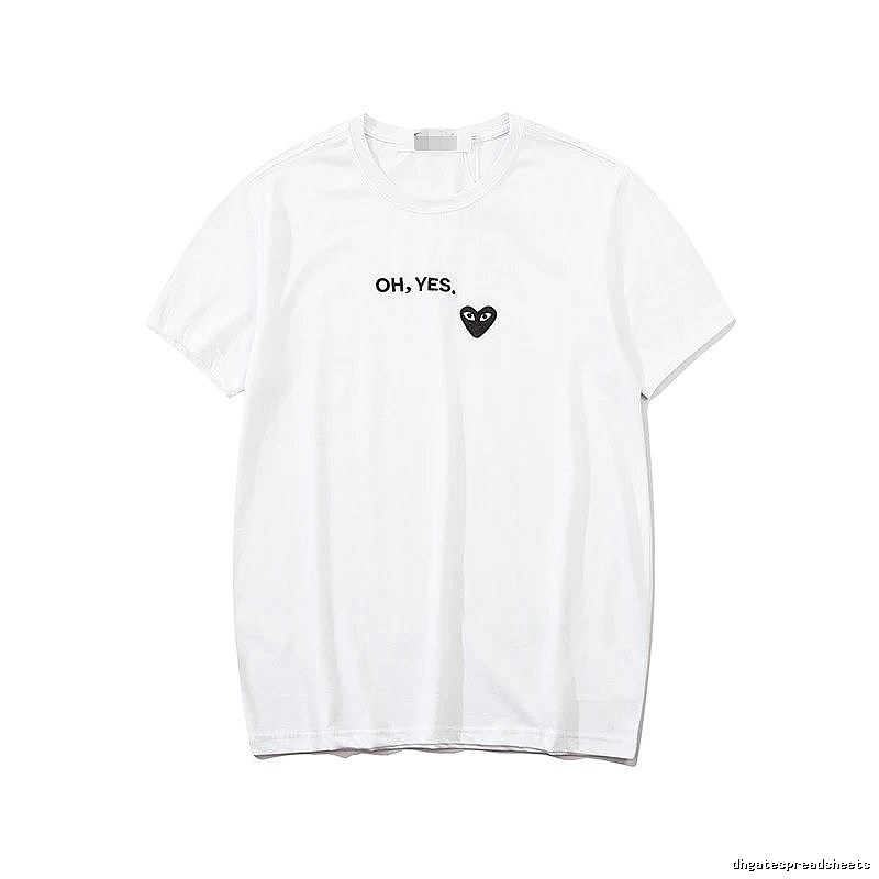 Comme des Garcons PLAY 2021-87 White Style 2187 Heart Logo T-Shirt Statement Graphic