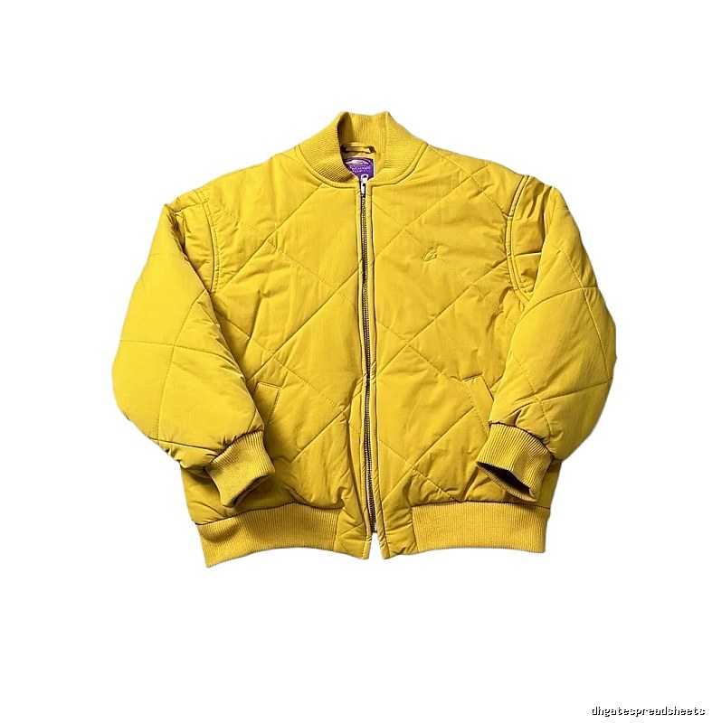 Corteiz Diamond - Patterned Trendy and Cool Yellow Padded Coat