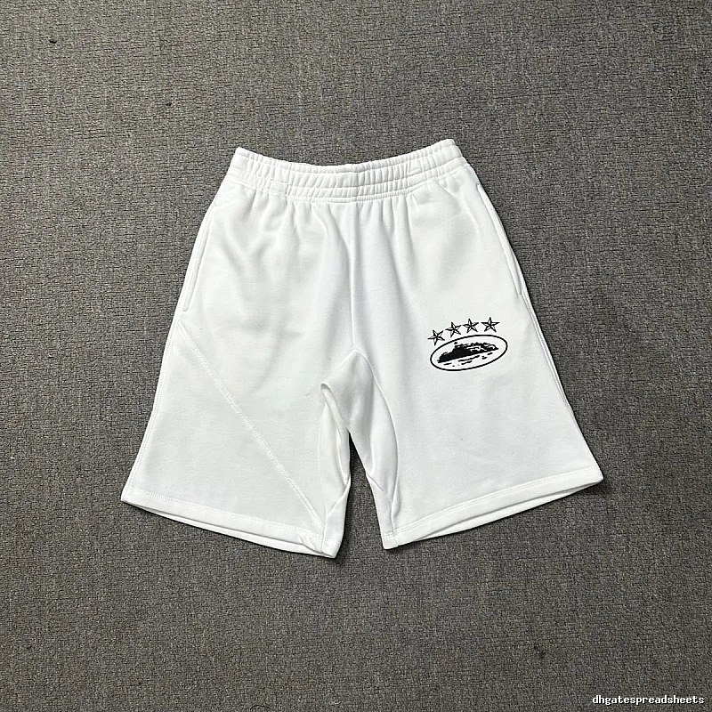 Corteiz Five-Star Trend Brand White Shorts