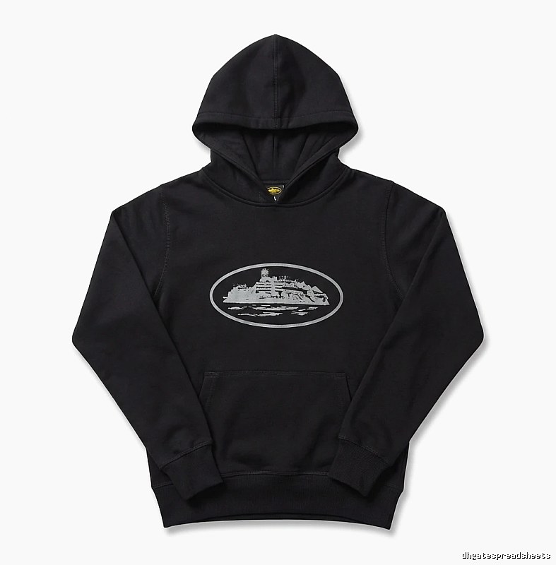 Corteiz Island Logo Minimalist Style Black Sweatshirt