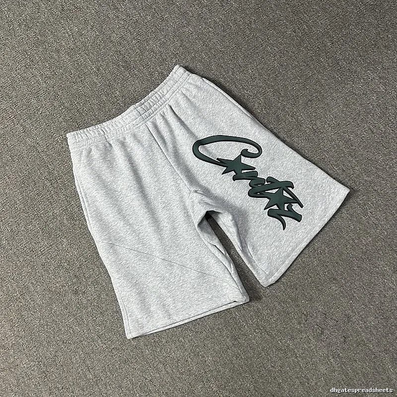 Corteiz letter-style grey shorts