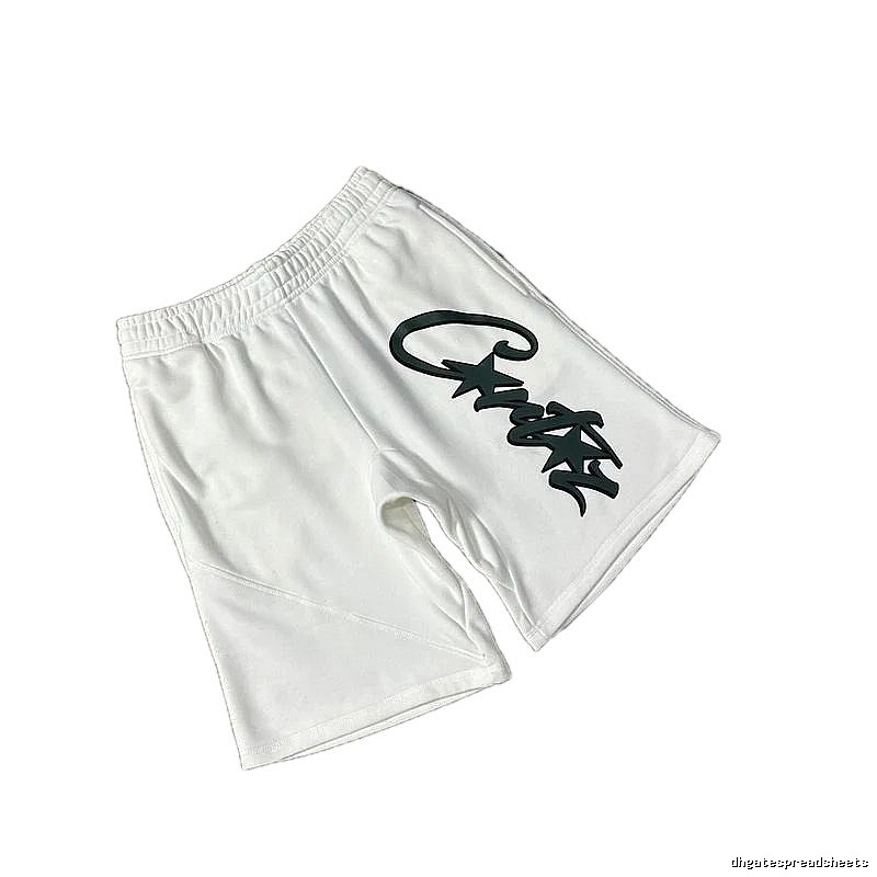 Corteiz letter-style white shorts
