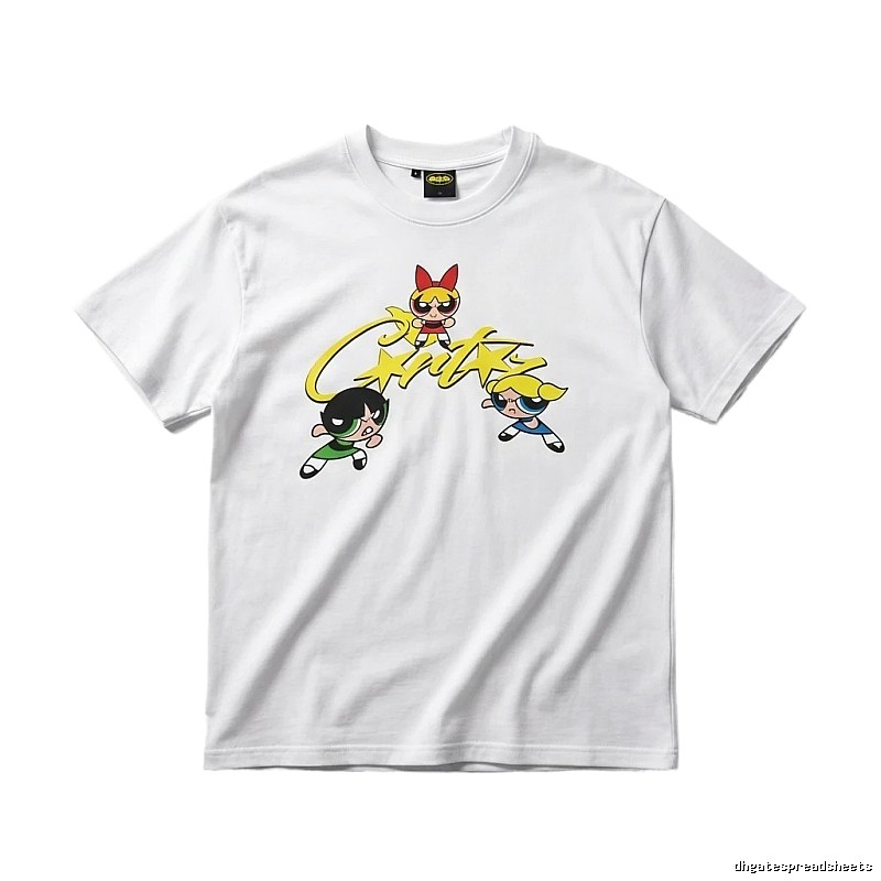 Corteiz Powerpuff Girls Cartoon White T-shirt