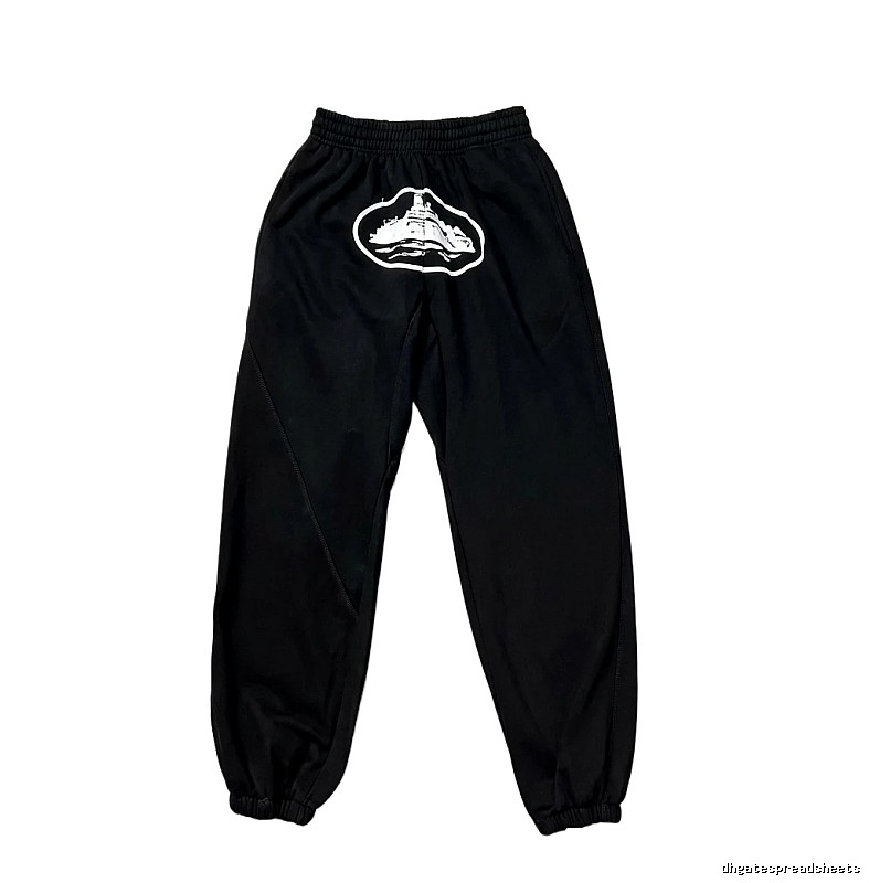 Corteiz Printed Casual Black Pants