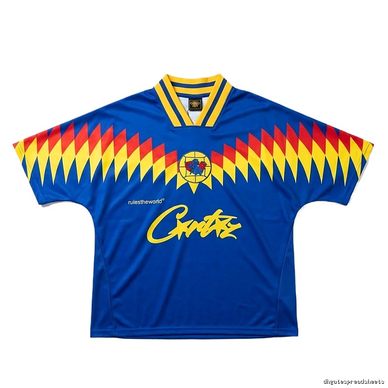 Corteiz Red-Blue-Yellow Color-Blocking Retro-Style Top