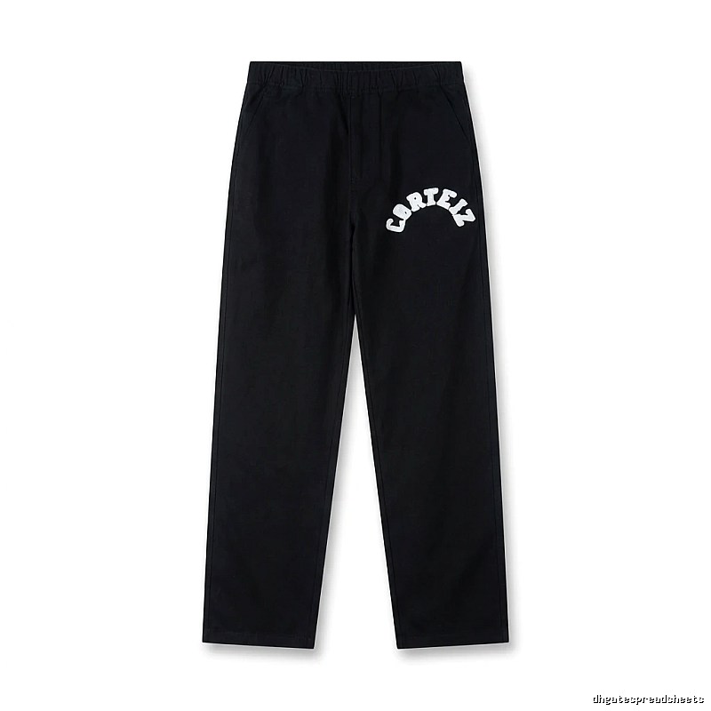 Corteiz retro-style black trousers