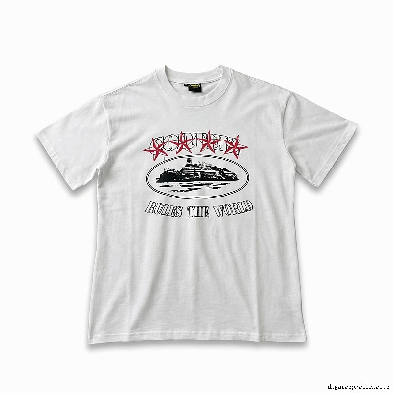 Corteiz trendy style white T-shirt