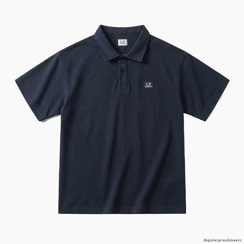 C.P. Pure Color Simple Style Polo Shirt