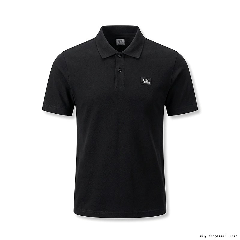 C.P. Simple Style Black Polo Shirt