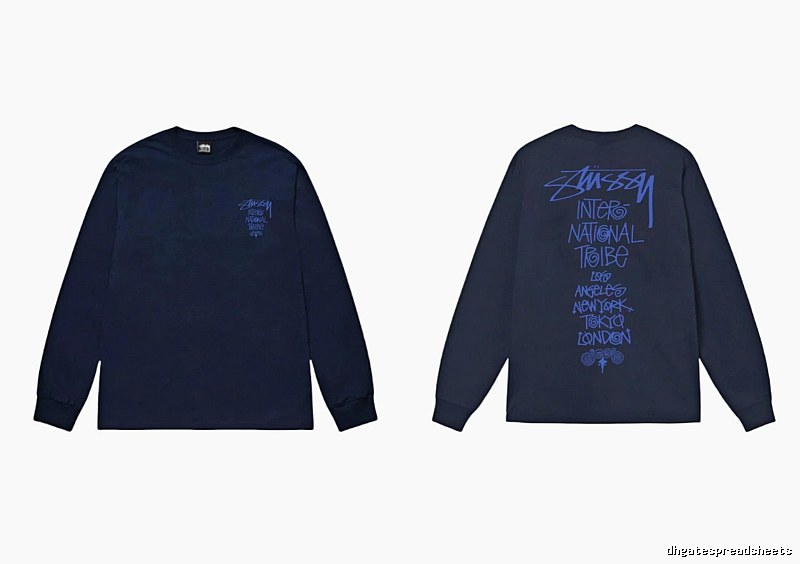 Dark blue hoodie with Stussy graffiti style