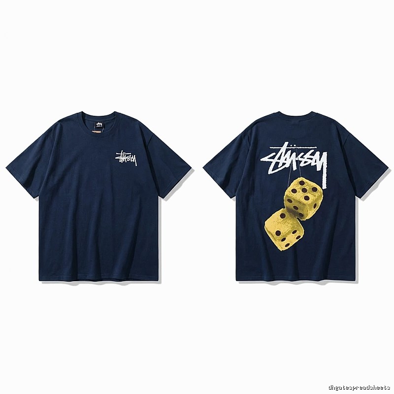 Dark blue T-shirt with Stussy dice pattern
