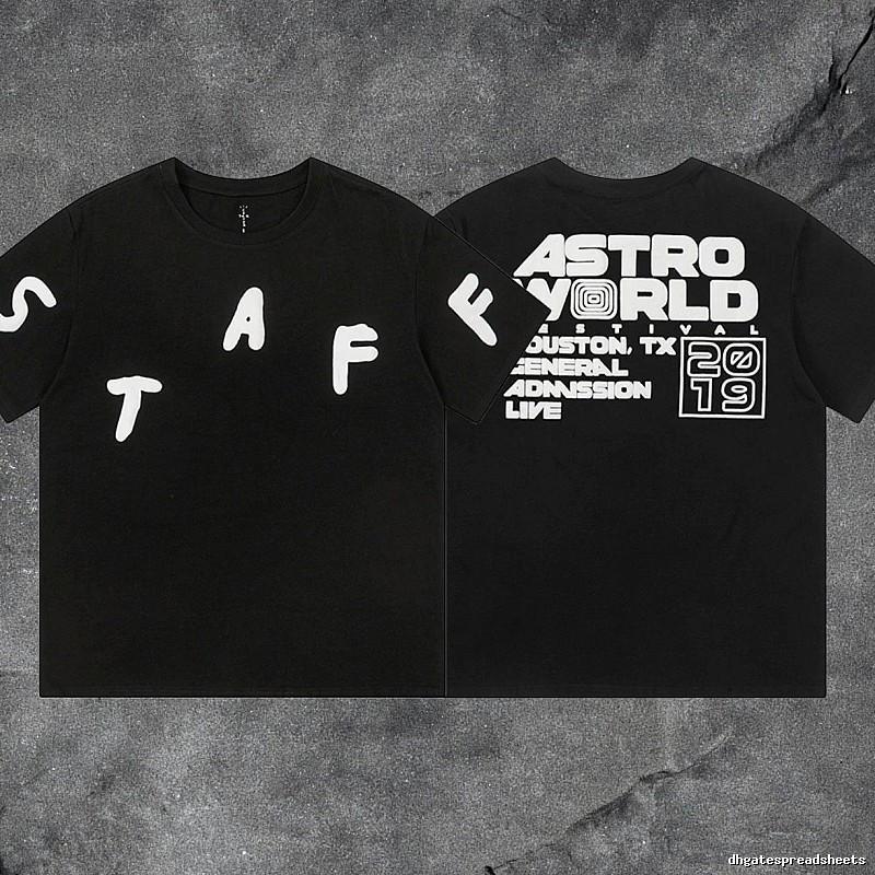 Denim Tears Black Graphic T-Shirt Summer Styling