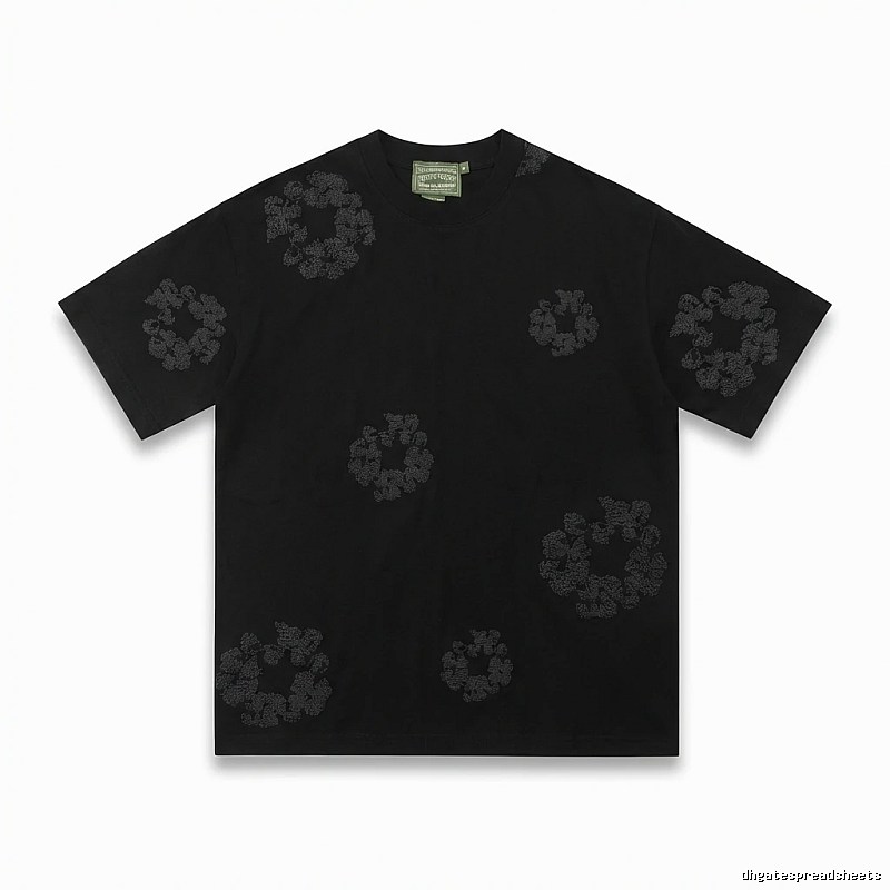 DENIM TEARS Dark Style Black T-shirt