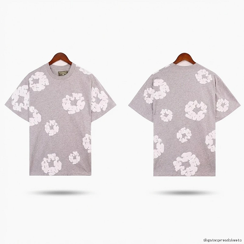 DENIM TEARS Printed Casual Grey T-shirt