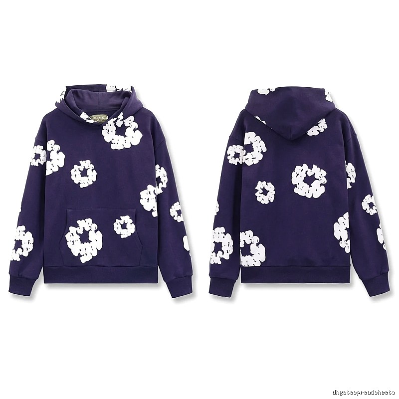 DENIM TEARS Printed Vintage Navy Blue Sweatshirt