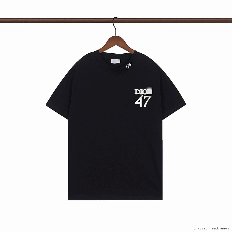 Dior 47 Collection Minimalist Style Black T-Shirt