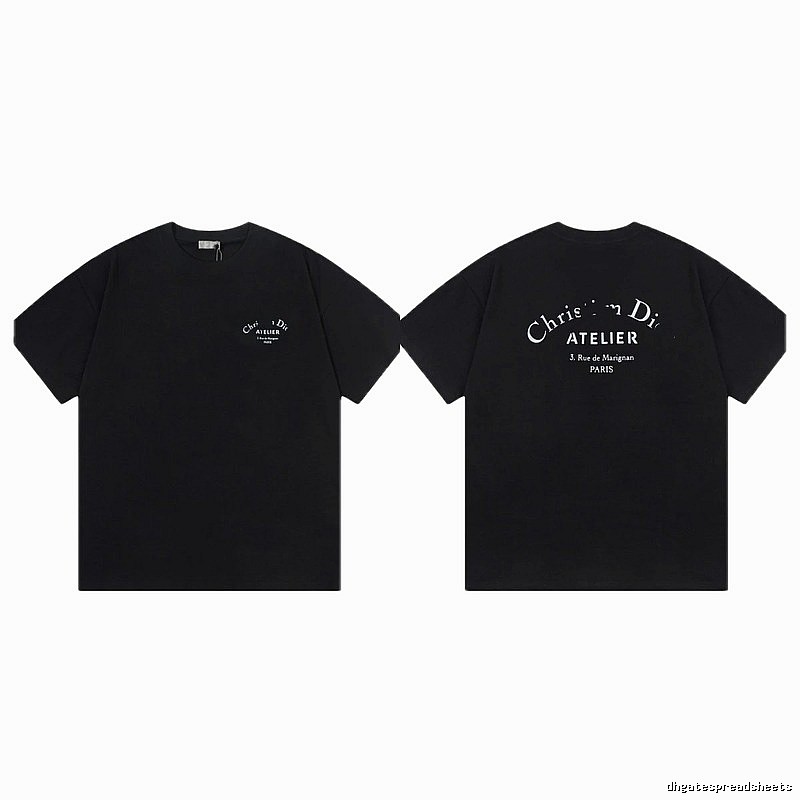Dior Atelier Minimalist Style Black Short-sleeve T-shirt